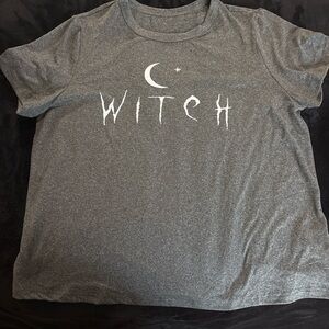 Gray Witch Graphic T-Shirt